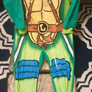 Nickelodeon Pajamas - 3T Ninja Turtle Leonardo Fleece Onesie PJ Nickelodeon Pajamas - 3T Ninja Turtle Leonardo Fleece Onesie PJ